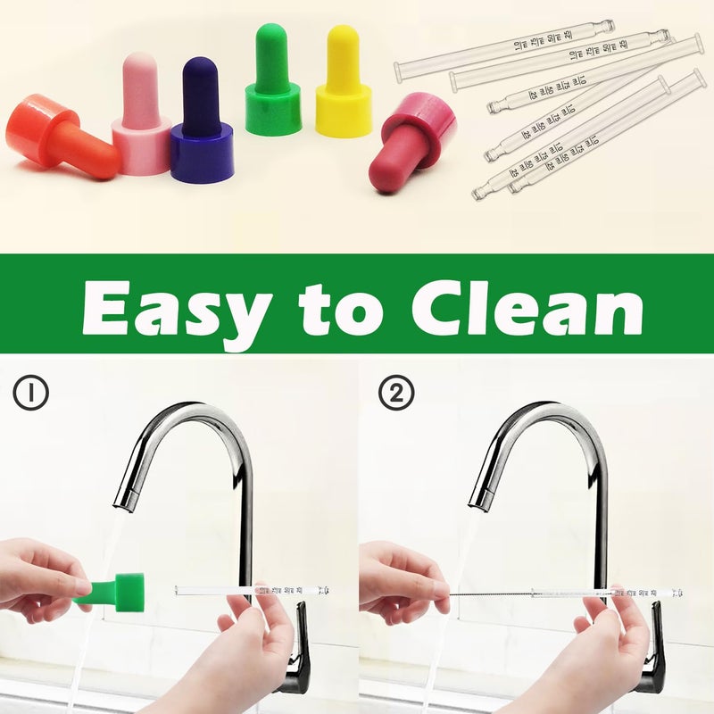 Oxyooh 6Pcs for Bubly Drops Flavors Sodastream Glass Dropper Pipettes Compatible with Bubbly Drops Bubly Sodastream Drops for Sodastream Bottle Accessories Suit for Soda Stream Flavors Syrup-Colorful - Image 4